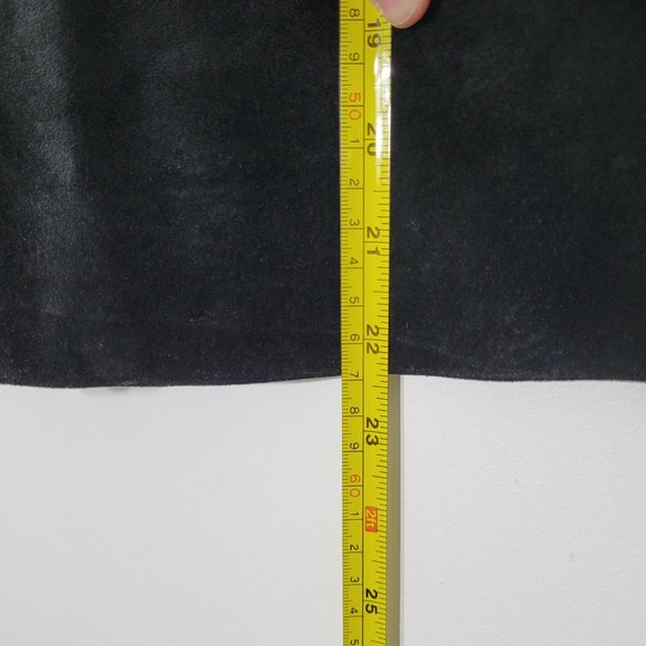 Mil-Idee Zara Vintage High Waisted Pleated Suede Shorts Black Pockets 90's - Picture 10 of 14